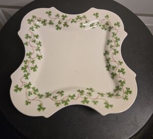 Shannon Shamrock Square Ornate Plate